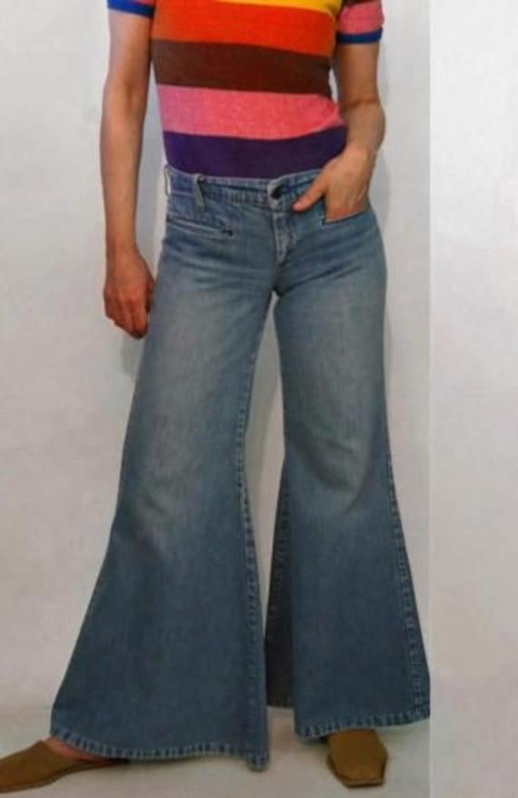 パンツ 60s 70s wrong where 70s Faded Bell Bottom Jeans 30x30.5 / Vintage 1970s Faded