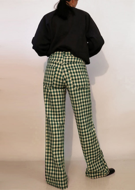 70s Levi's Big E Forest Checkered Pants 32x33 / 1… - image 6