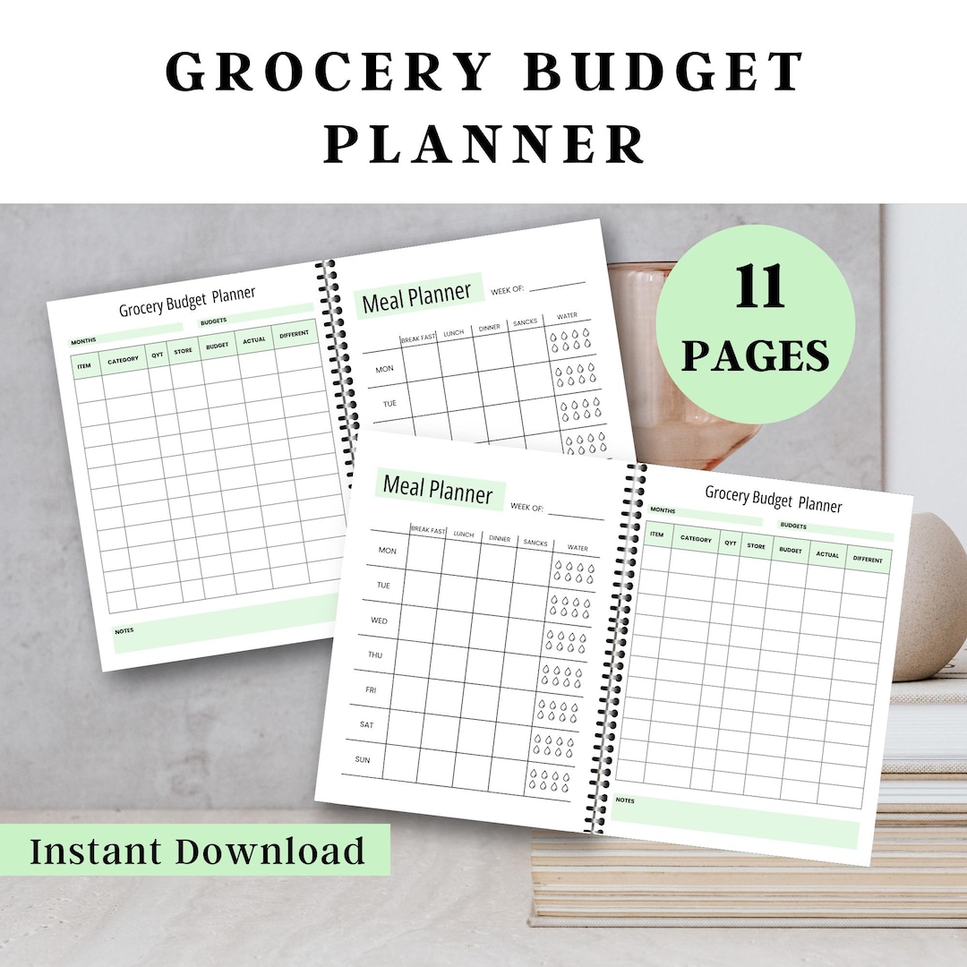 Grocery Budget Planner: Food Expense Tracker (digital Download) - Etsy
