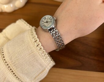 Women\'s Silver White Analog Quartz Alloy Steel Oval Roman Numeral Bracelet Watch Anne Klein Women main image 3