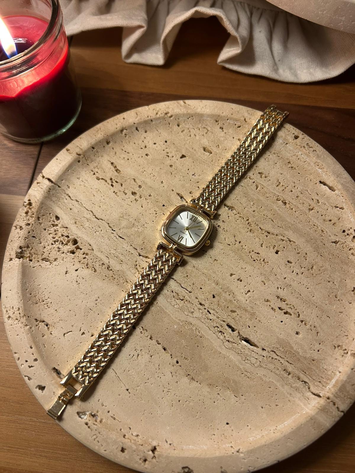 Silver and Yellow Floral Watch Bracelet Floral Flashback - yellow - Paparazzi bracelet  main image 4