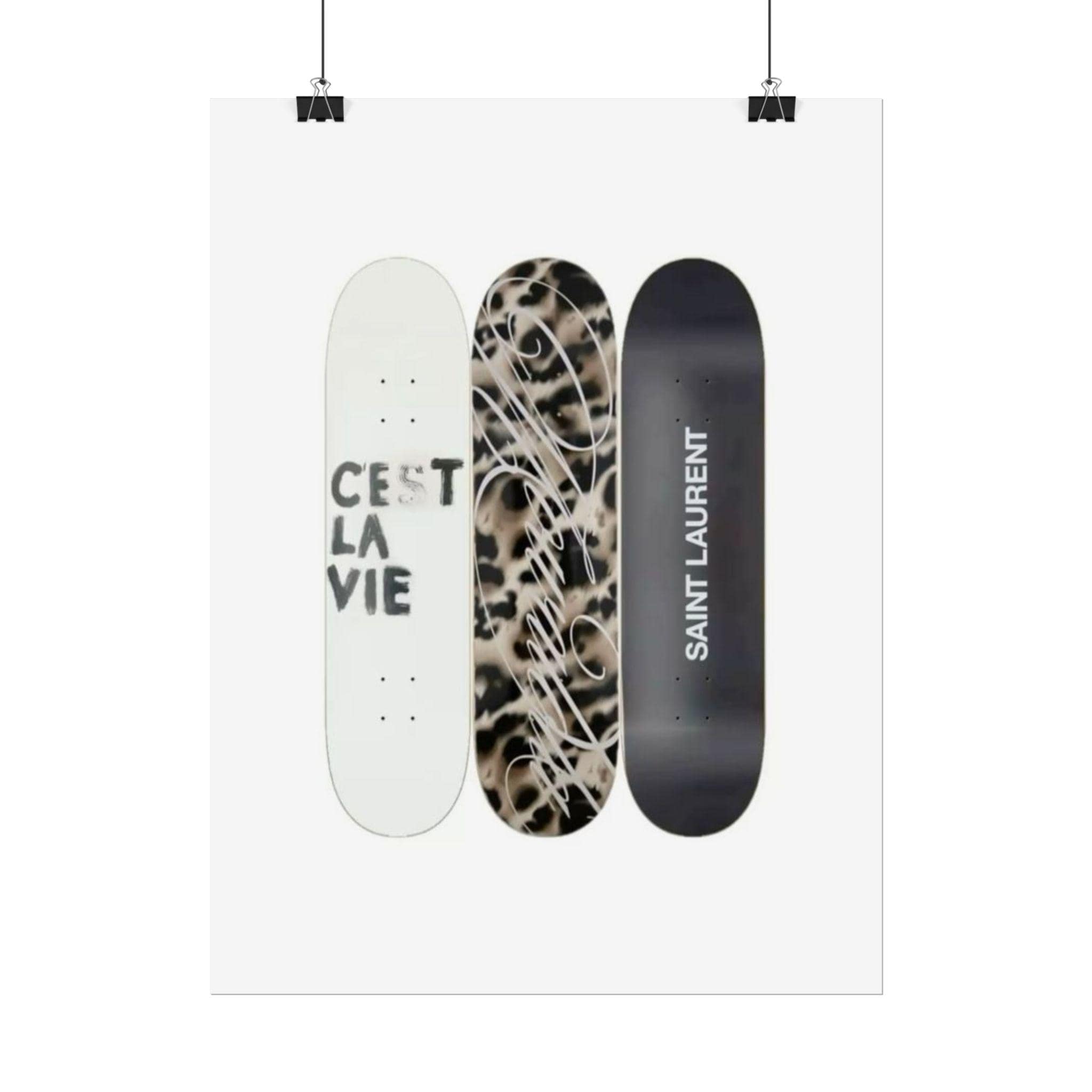 Saint Laurent Skateboard Deck - Etsy