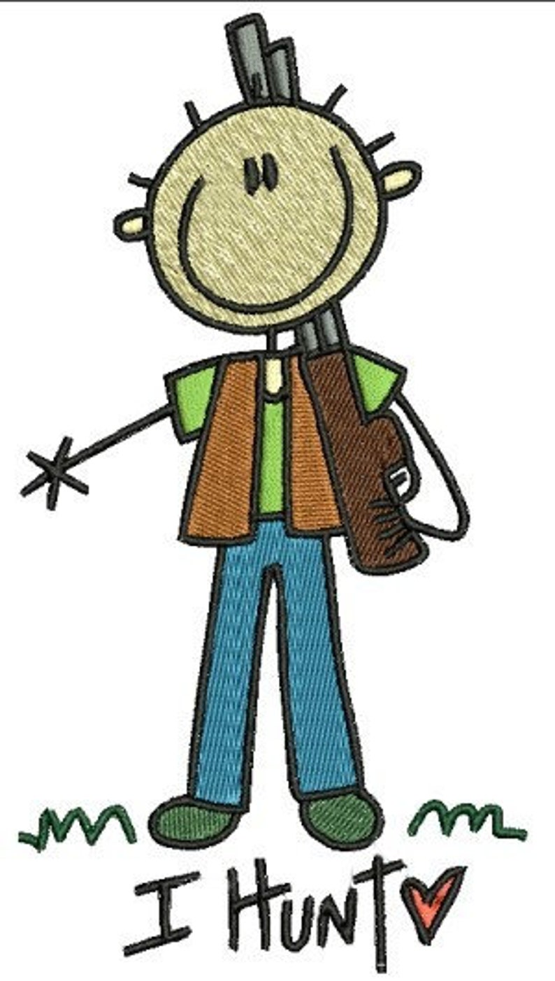 Hobbies stick people set 1 machine embroidery designs 5x7  etsy