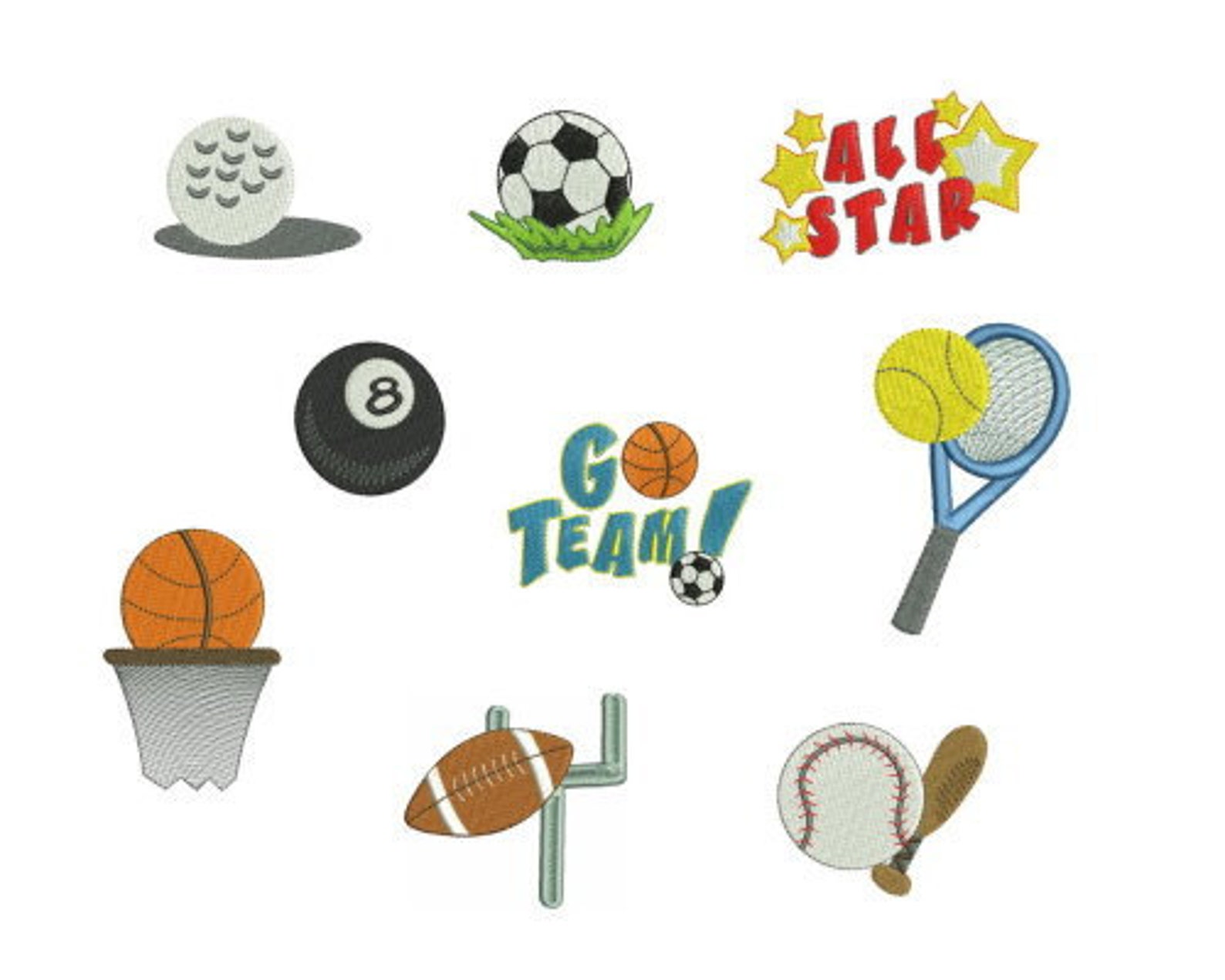 Sports Machine Embroidery Designs 4x4 Etsy