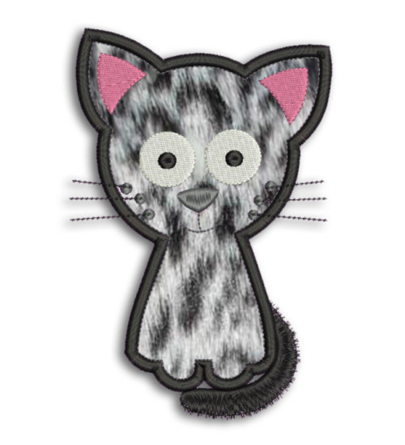 Cute Cat Applique 4x4 5x7 & 6x10 Machine Embroidery Design - Etsy