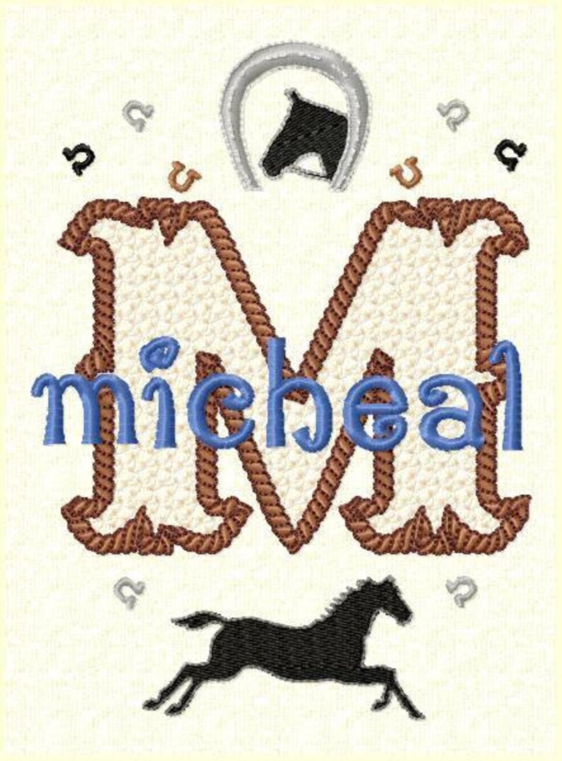 Equestrian Monogram Font Alphabet Machine Embroidery Designs Etsy