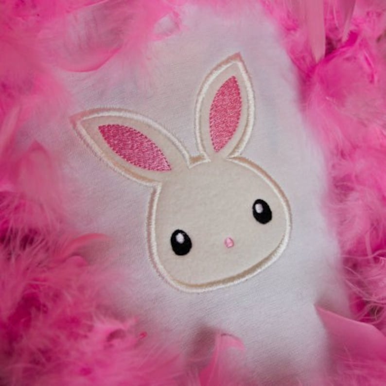 Cute Bunny Applique 4 Sizes Etsy