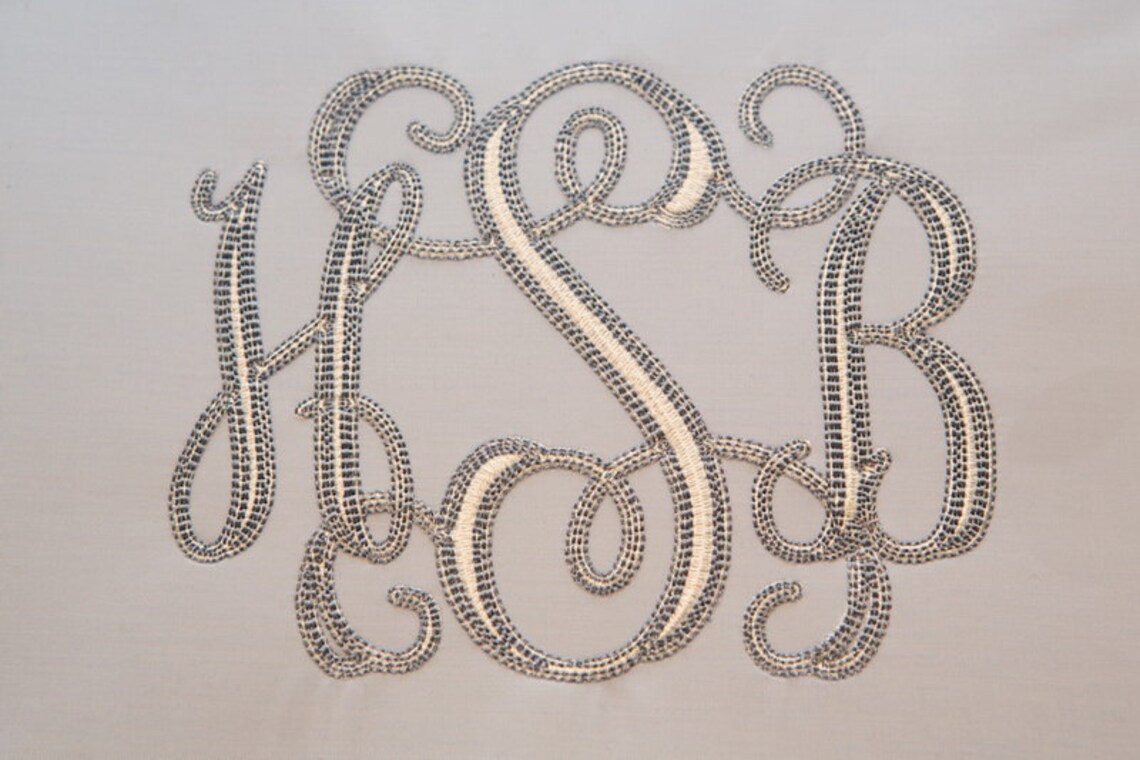 3 initial monogram 7 vintage entwined machine embroidery  etsy 3 initial monogram 7 vintage entwined machine embroidery  etsy