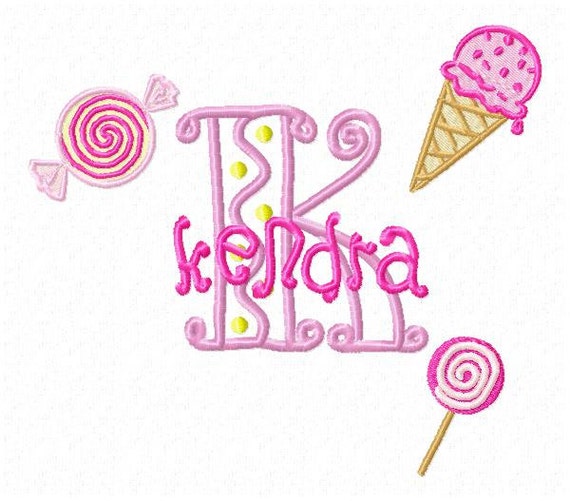 Download Sweet Treats Monogram Font Alphabet Machine Embroidery Etsy