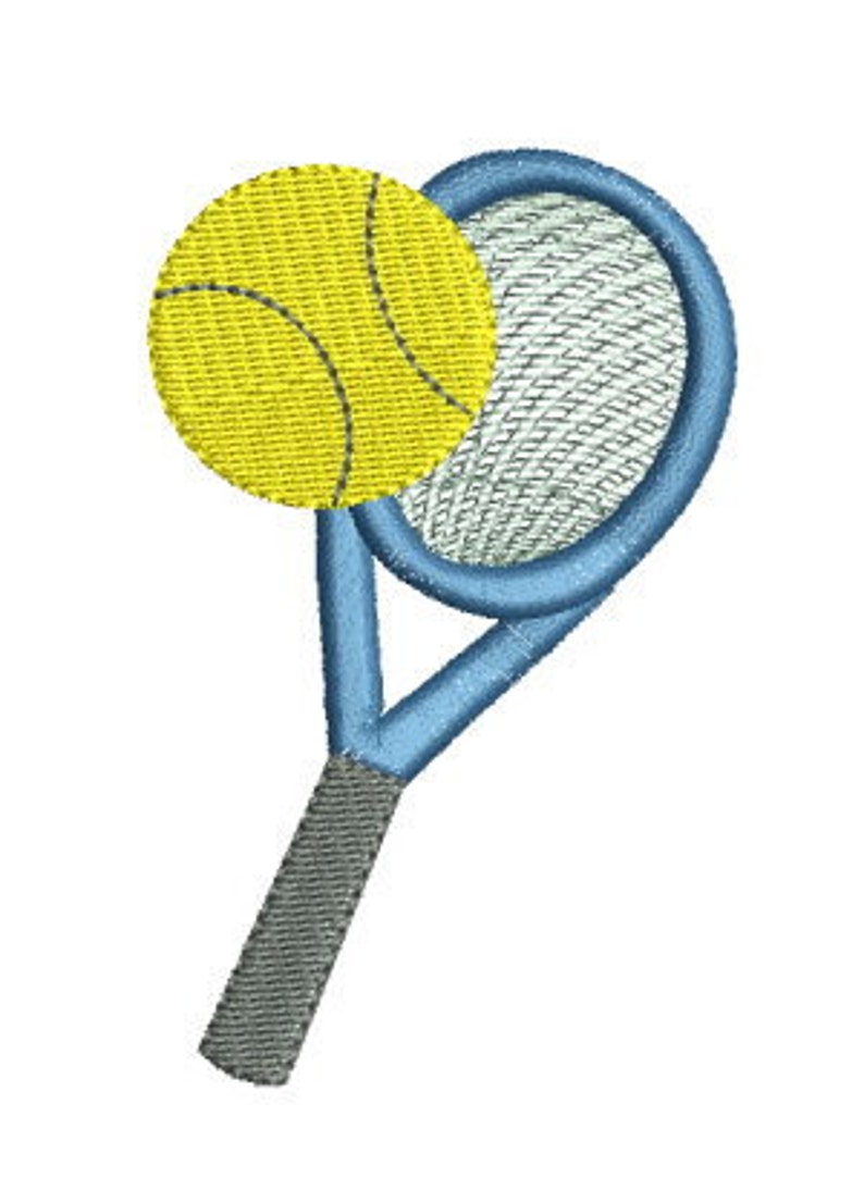 Tennis Racket Machine Embroidery Design 4x4 Etsy
