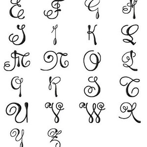 Heirloom Script Monogram Font Machine Embroidery Designs - Etsy