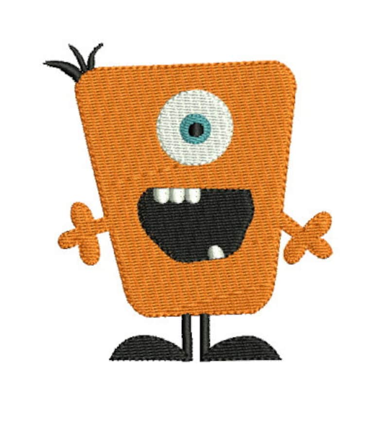 Cute monster 5 machine embroidery design 2 sizes  etsy Cute monster 5 machine embroidery design 2 sizes  etsy