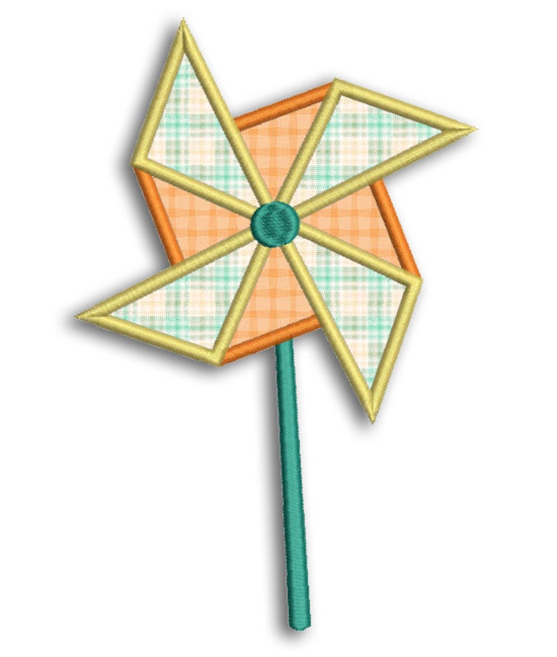 Pinwheel applique machine embroidery design  etsy