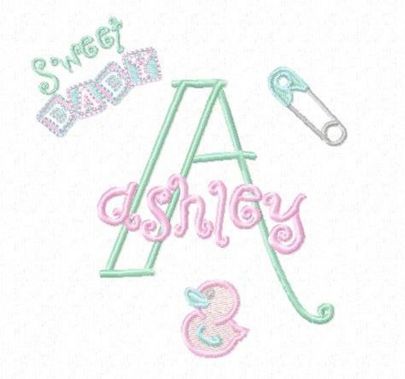 Download Sweet Baby Monogram Font Alphabet Machine Embroidery Designs Etsy