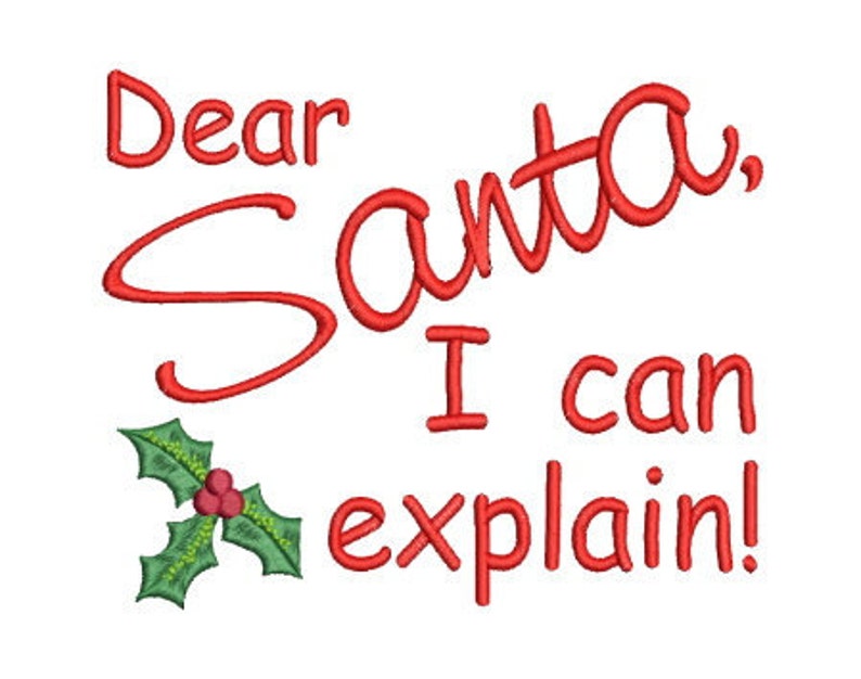 Dear santa machine embroidery design 3 sizes  etsy Dear santa machine embroidery design 3 sizes  etsy