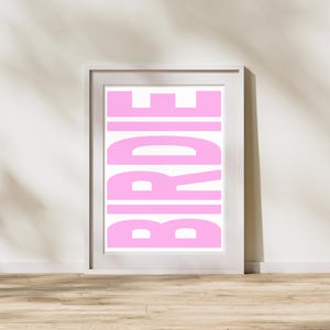 Birdie Golf Wall Art - Pink Digital Golf, Fan Poster Gift, Golf Decor, Golf-Themed Printable Gift for her, Trendy, Girl Golf Art, Digital