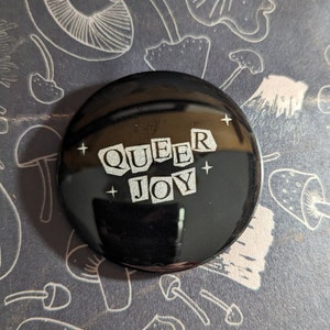 58mm (2.5") Queer Joy Glitter Insert Buttons/Badges (perfect or seconds)