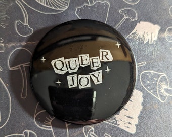 58mm (2.5") Queer Joy Glitter Insert Buttons/Badges (perfect or seconds)