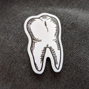 2" (5cm) "Human Tooth" Vinyl Stickers