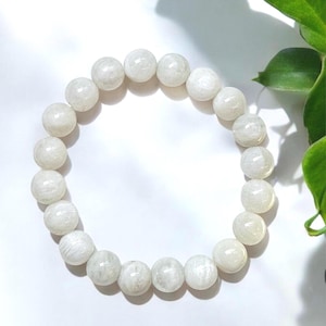 Maansteenarmband – natuurlijke edelsteen voor intuïtie en een nieuw begin | Handgemaakte kristallen sieraden cadeau - 8 mm 6 mm 4 mm kralenarmband