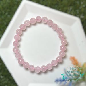 Rose Quartz Bracelet: Love & Healing Gemstone Jewelry, Custom Size