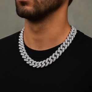 OMKAIMING Hip Hop Curb Collane A Catena A Maglia Cubana Per Uomo Donna Collane In Acciaio Inossidabile 316L Gioielli Di Moda Regali Impermeabili - Foto 3