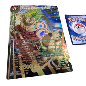 SS Broly Dragon Ball Super Card – Custom Large Dragon Ball Super Card | Proxy | Fan Art Card | Posters, Oversized Dragon Ball Cards