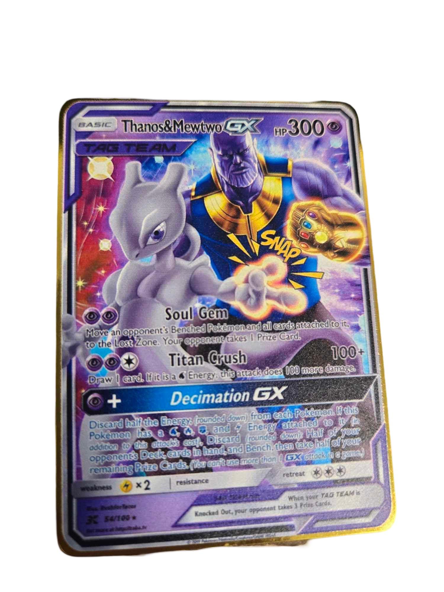 Mewtwo and Thanos Card - Etsy Australia
