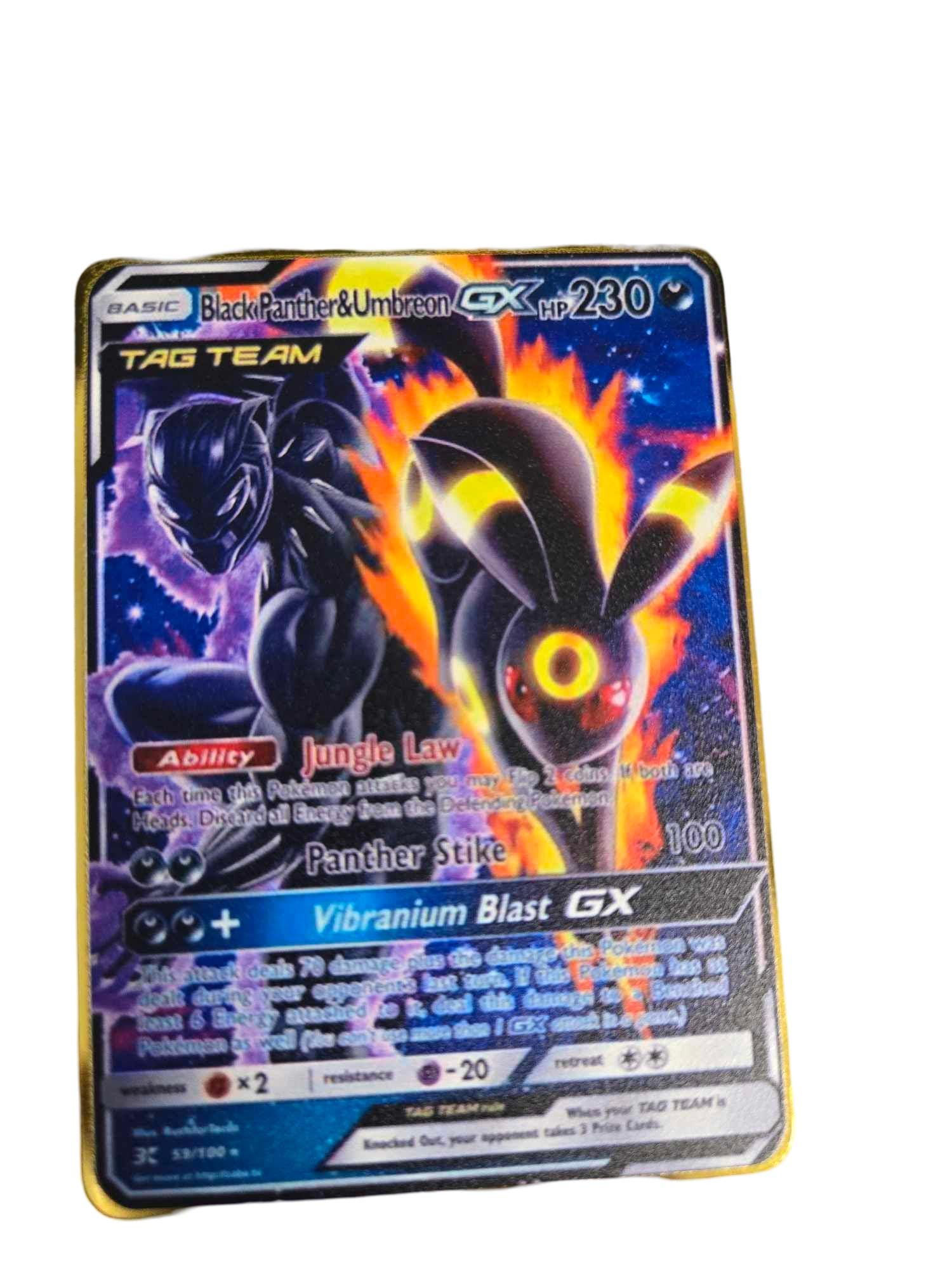 Black Panther Umbreon Pokmon Card  Custom Metal Pokemon Card  Ex GX VMAX  VSTAR Proxy  Fan Art Card, Holo, Gift for Kids, Collectors - Etsy