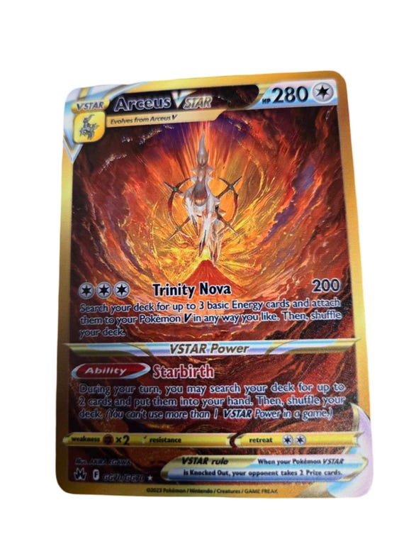 Arceus V Star Pokmon Card  Custom Metal Pokemon Card  GX VMAX VSTAR  Proxy  Fan Art Card, Holo, Pokemon Gift, Present, Custom Pokemon - Etsy