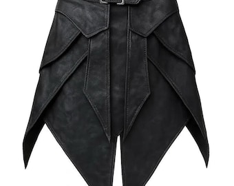 Anpassbarer Leder Gürtel Rock | Mittelalterlicher Taillenwickel | Renaissance Jahrmarktskostüm | Verstellbarer Gürtel