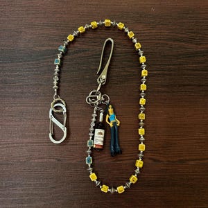 Wine Bottle Girl Wallet Chain ,Jeans Wallet Chain,Gothic Wallet Chain,Biker Wallet Chain,Key Charm Bag Chain,Punk Wallet Chain,Y2K keychain