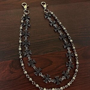Iron cross Wallet Chain,Jeans Chain,Gothic Pants Chain,Biker Wallet Chain,Handmade Wallet Chain,Punk Wallet Chain,Chain Accessories