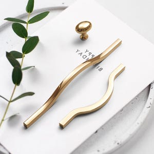 Curved Arch Drawer Handles/Bedside Table Curved Cabinet Pull Handle/Gold Kitchen Pulls/Unique Drawer Pull/KnobandPull/Kitchen HandleHardware