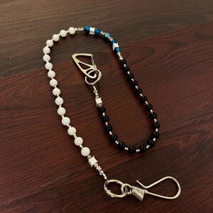 Glass bead Wallet Chain,Jeans Chain,Gothic Pants Chain,Biker Wallet Chain,Handmade Wallet Chain,Punk Wallet Chain,Chain Accessories
