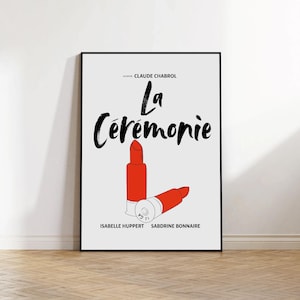 La cérémonie 1995 - Claude Chabrol - Poster minimali di film / Poster di film Fineart / Poster moderno Line Art