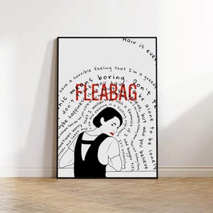 Fleabag - Phoebe Waller-Bridge - Movie Minimal Posters | Fineart Movie Poster | Line Art Modern Poster