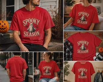 ハロウィンシーズンのゴーストTシャツ｜ハロウィンの幽霊、コウモリ、ヴィンテージ風タイポグラフィ