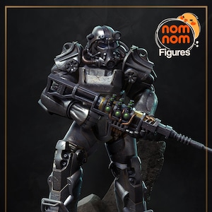 3D Resin Figurine – T-60 – Video Game Character | Hand-Painted Artisan Piece – 3D Printing – Geek Gift Idea.
