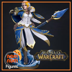 3D Resin Figurine – Jaina – Video Game Character | Hand-Painted Artisan Piece – 3D Printing – Geek Gift Idea.
