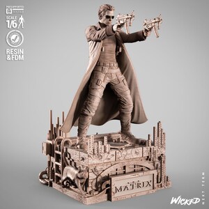 3D Resin Figurine – Neo – Movie Character | Hand-Painted Artisan Piece – 3D Printing – Geek Gift Idea.