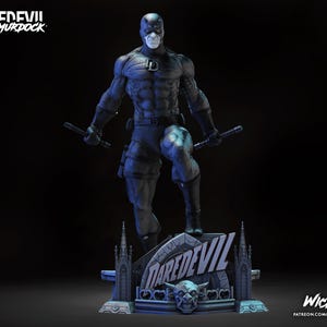 3D Resin Figurine – Daredevil – Comics Character | Hand-Painted Artisan Piece – 3D Printing – Geek Gift Idea.