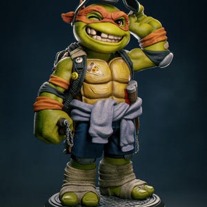 3D Resin Figurine – Michael Toon – Comics Character | Hand-Painted Artisan Piece – 3D Printing – Geek Gift Idea.