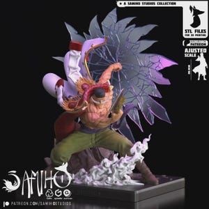 3D Resin Figurine – White beard – Manga Character | Hand-Painted Artisan Piece – 3D Printing – Geek Gift Idea.
