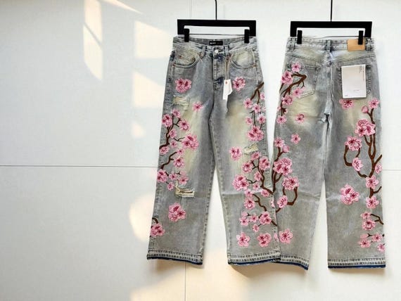 パンツ 'CHERRY BLOSSOM' DENIM PANTS Cherry Blossom Denim Pant M at Amazon Men's Clothing store