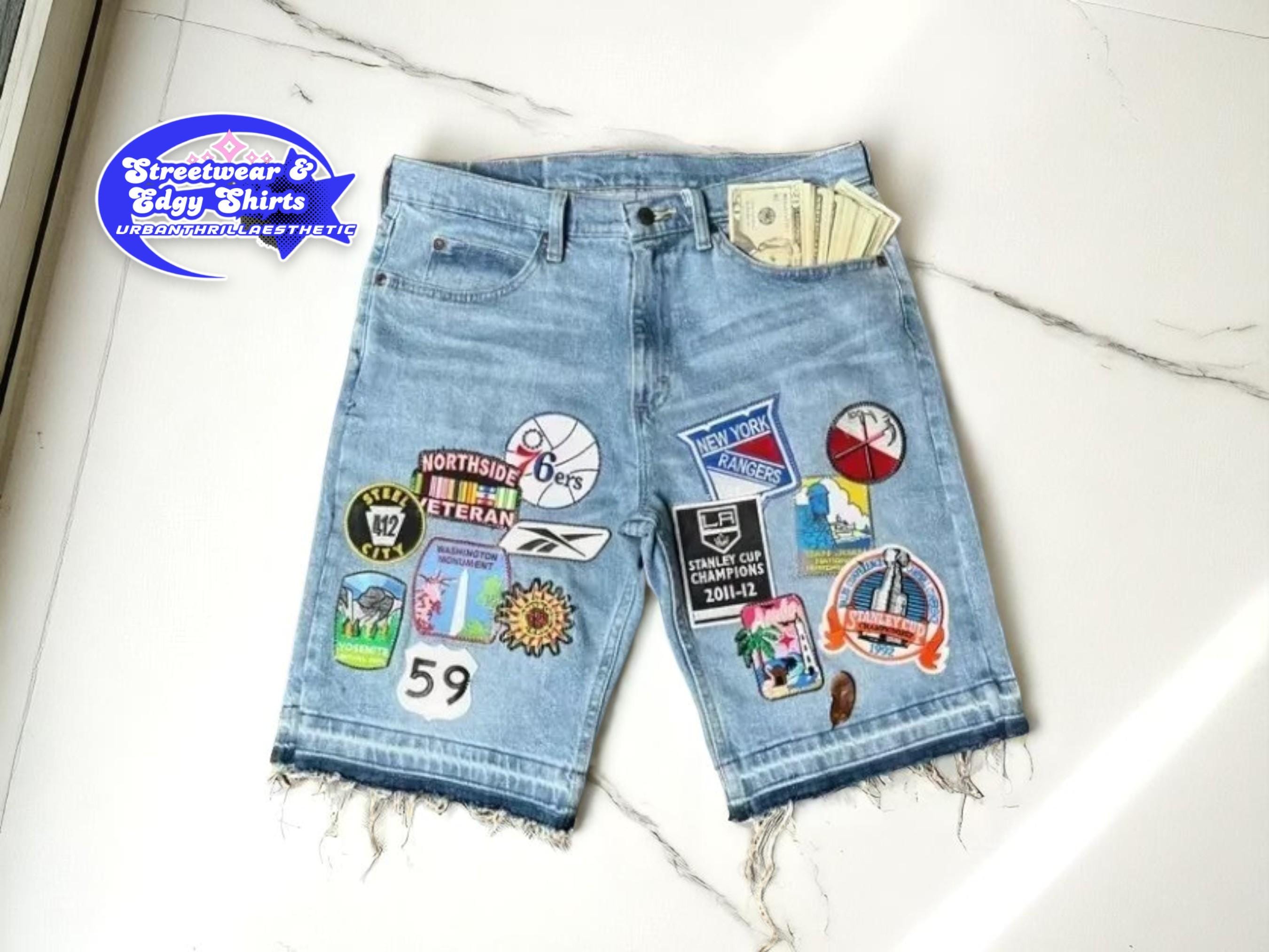 Y2k Jean Shorts - Etsy