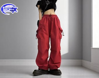 Y2K Baggy Black Opium Pocket Jeans Gothic Pants Oversized