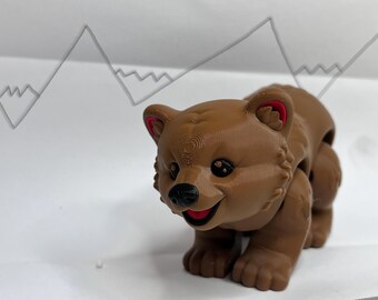 Juguete de escritorio y antiestrés con forma de oso pardo bebé