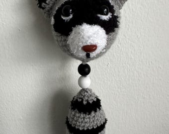Raccoon - keychain, pendant