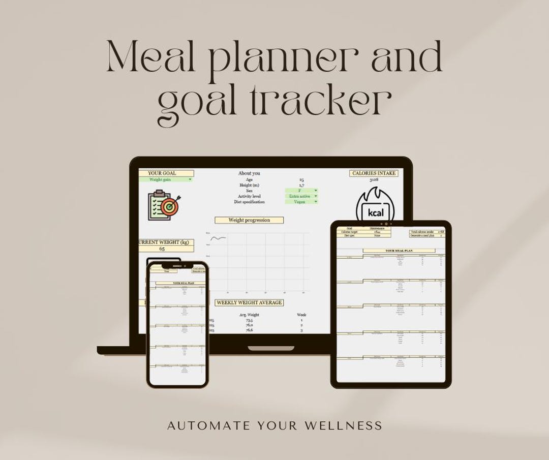 Calorie & Weight Tracker | Meal Planner | Fitness Journal | Digital ...
